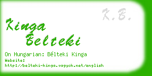 kinga belteki business card